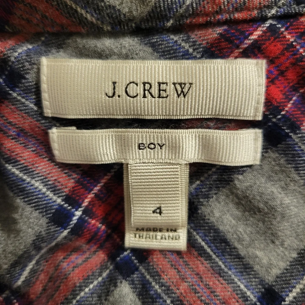 J Crew Boy Fit Plaid Flannel Shirt